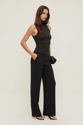 Camelia Crepe Straight Leg Pants