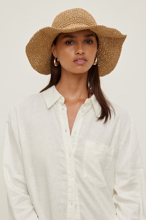 Straw Bucket Hat