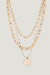 Layered Diamond Cut Pendant Necklace