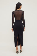 Sculpt Twisted Long Sleeve Maxi Dress