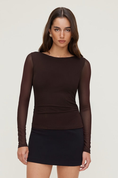Stella Mesh Long Sleeve Top