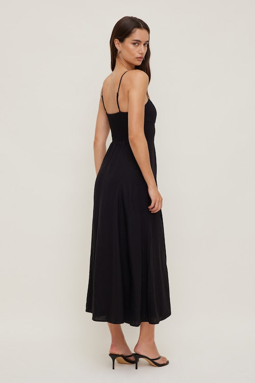 Belle Linen Midi Dress