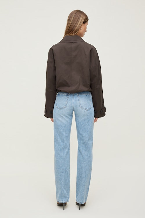 Cara Rigid High Rise Straight Leg Jeans