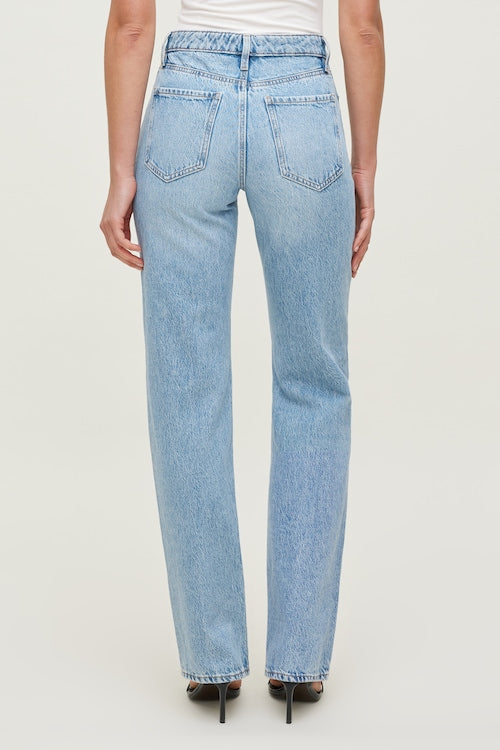 Cara Rigid High Rise Straight Leg Jeans