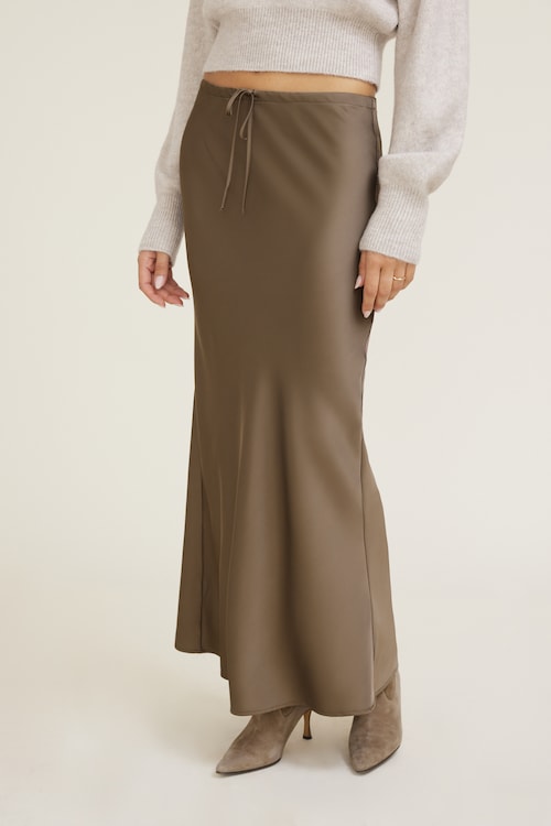 Cary Satin Slip Maxi Skirt