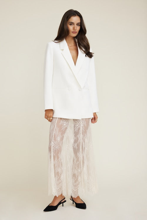Sheer Lace Maxi Skirt