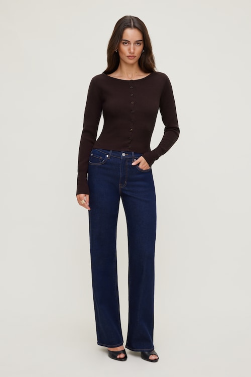 Sara Ribbed Cinch Hem Cardigan