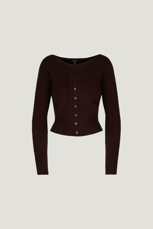 Sara Ribbed Cinch Hem Cardigan