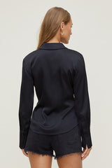 Eva Cinched Satin Shirt