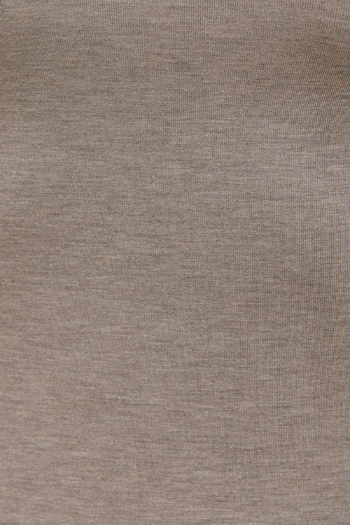 Wool Blend Scoop Long Sleeve T Shirt