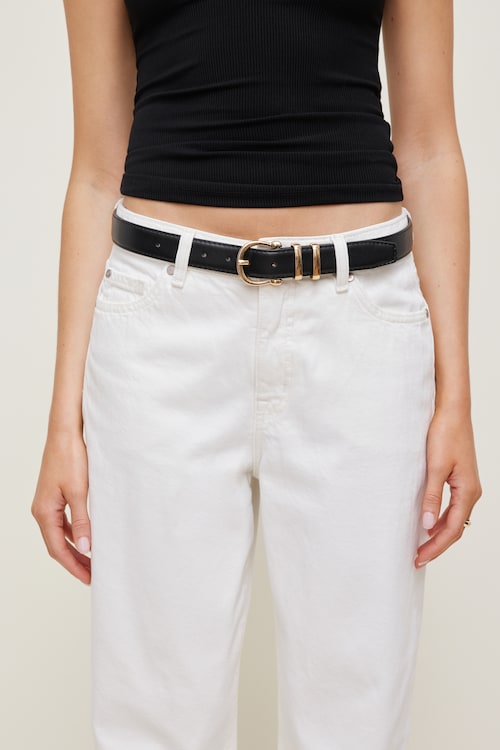 Classic Faux Leather Belt
