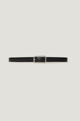 Rounded Rectangle Slim Faux Leather Belt