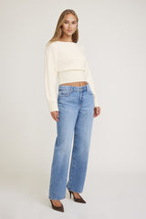 Juliet Cinched Boat Neck Sweater