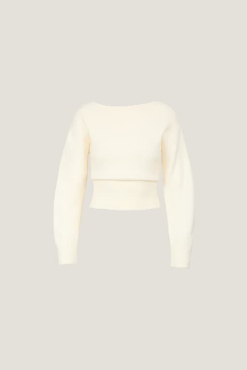 Juliet Cinched Boat Neck Sweater