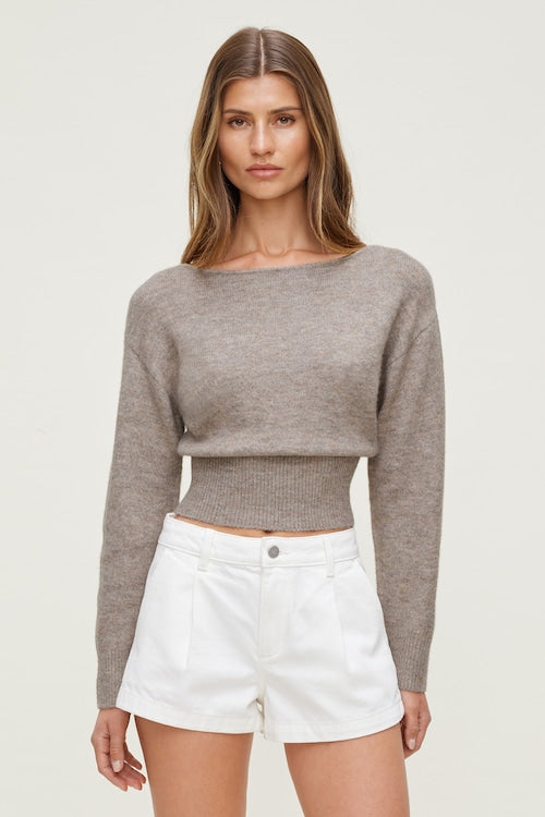 Juliet Cinched Boat Neck Sweater