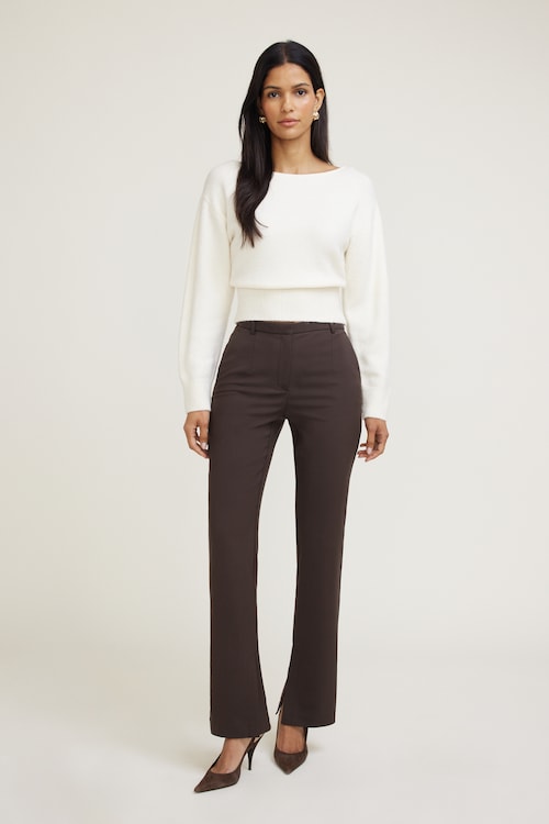 High Rise Slim Leg Pants