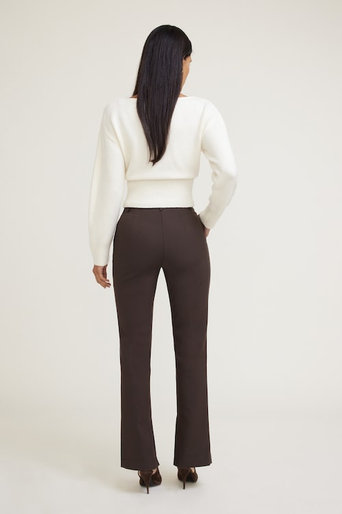 High Rise Slim Leg Pants