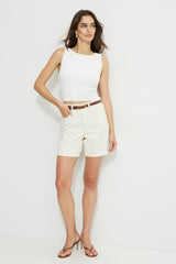 Low Back Rib Knit Tank Top