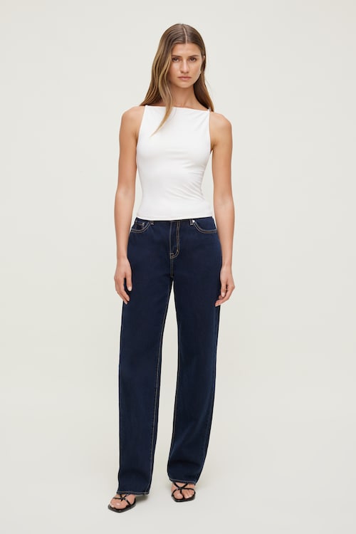 Mika Mid Rise Relaxed Straight Leg Jeans
