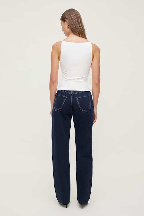 Mika Mid Rise Relaxed Straight Leg Jeans