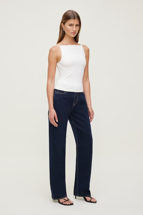 Mika Mid Rise Relaxed Straight Leg Jeans
