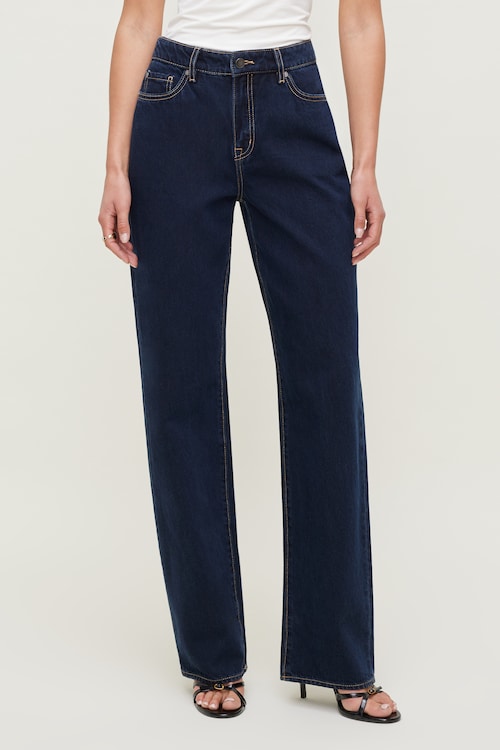 Mika Mid Rise Relaxed Straight Leg Jeans 