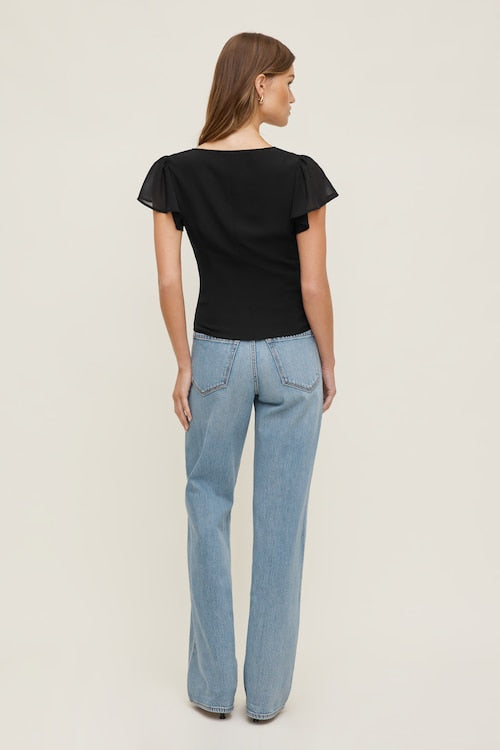 Heidi Stretch High Rise Wide Leg Jeans