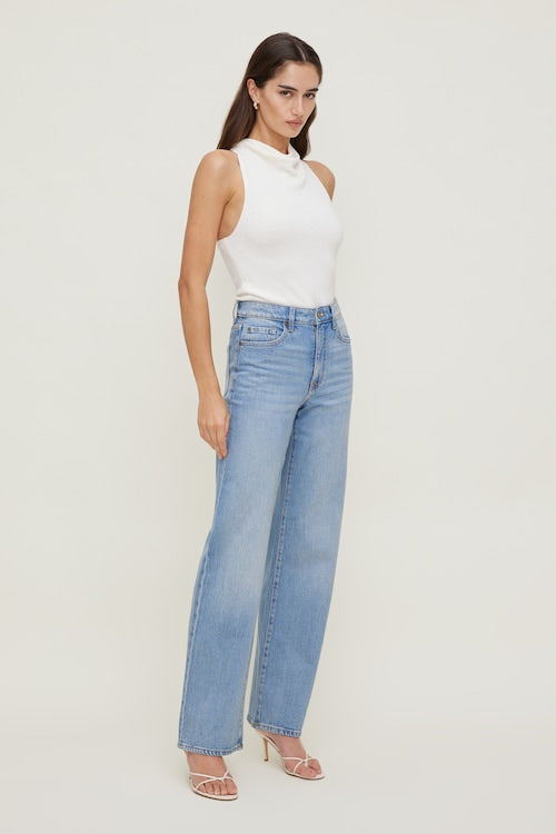Heidi Stretch High Rise Wide Leg Jeans