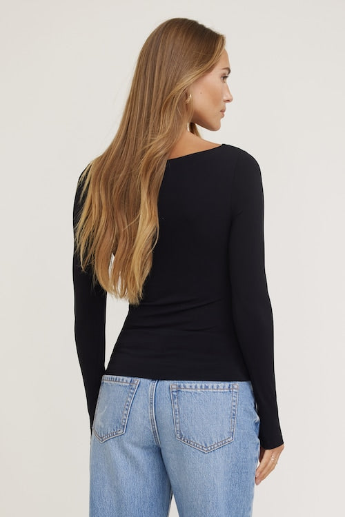 Nola Jacquard Long Sleeve Top