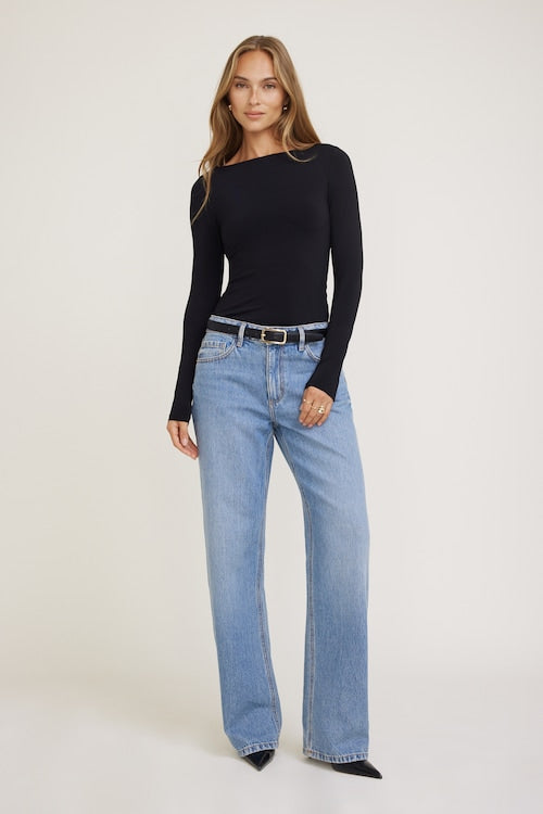 Nola Jacquard Long Sleeve Top