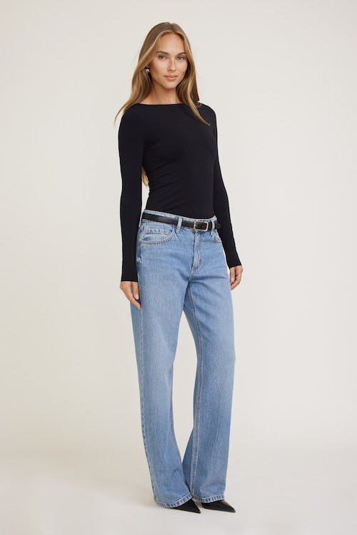 Nola Jacquard Long Sleeve Top
