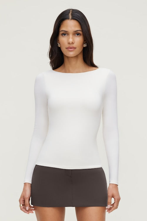 Nola Jacquard Long Sleeve Top
