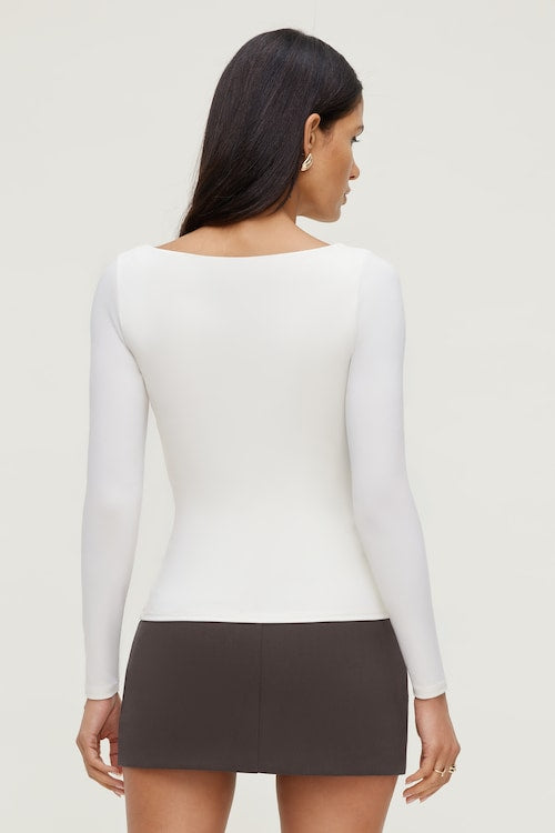 Nola Jacquard Long Sleeve Top