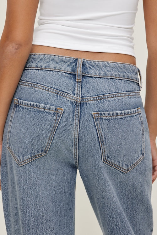 Mika Mid Rise Relaxed Straight Leg Jeans
