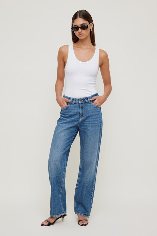 Mika Mid Rise Relaxed Straight Leg Jeans