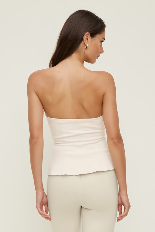 Peplum Bustier Top