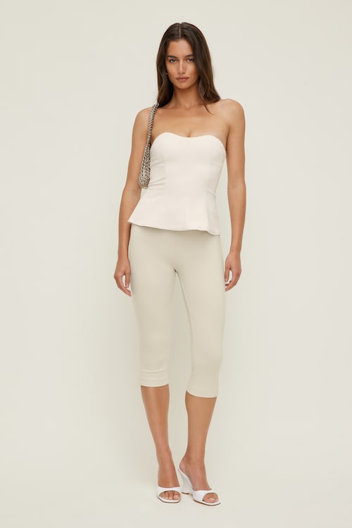 Peplum Bustier Top