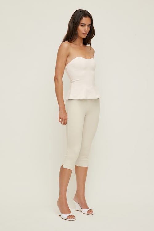 Peplum Bustier Top