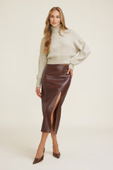 Ellora Cropped Turtleneck Sweater