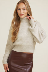 Ellora Cropped Turtleneck Sweater