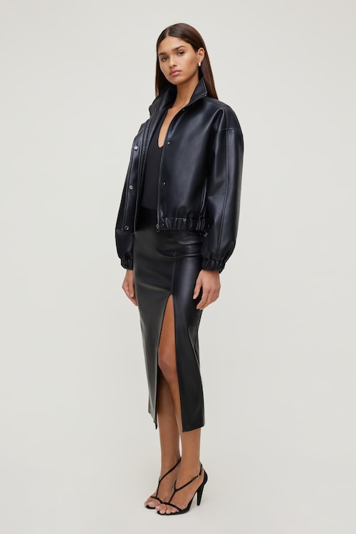 Marlow Faux Leather Midi Skirt