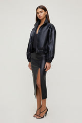 Marlow Faux Leather Midi Skirt