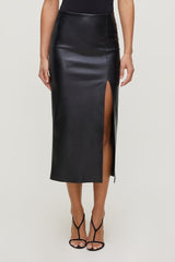 Marlow Faux Leather Midi Skirt
