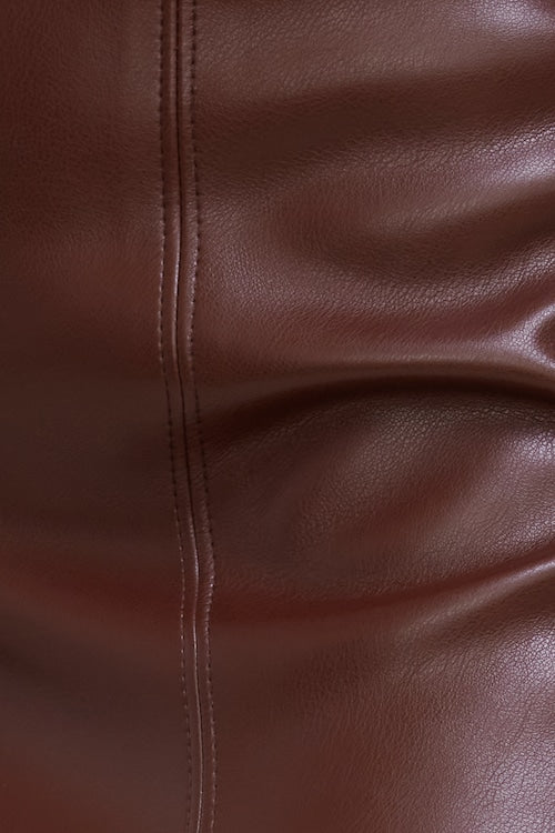 Marlow Faux Leather Midi Skirt