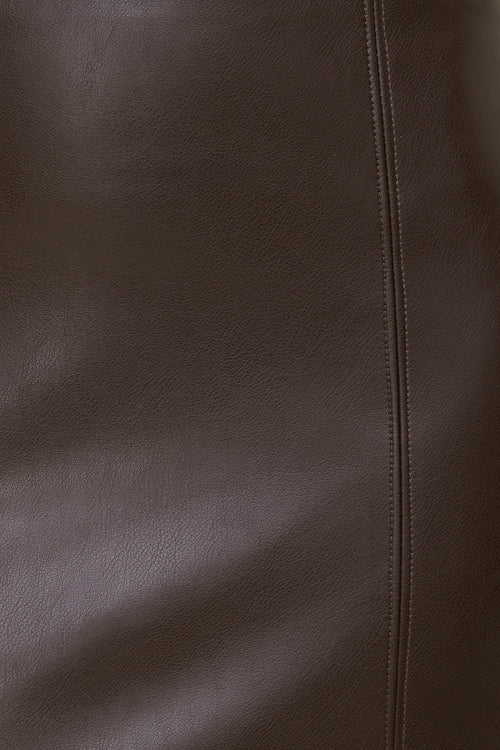 Marlow Faux Leather Midi Skirt