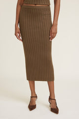 Ribbed Bodycon Maxi Skirt