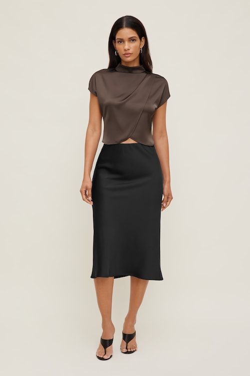 Ella Layered Satin Blouse