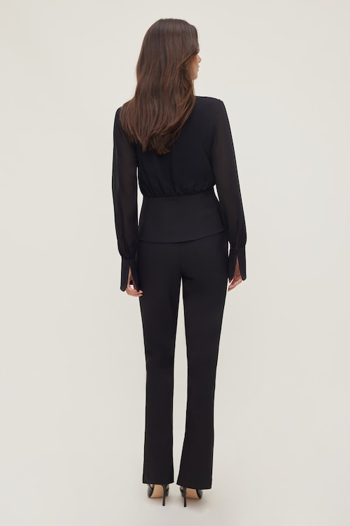 Sheer Wrap Blouse