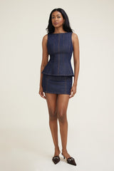 Naomi Seam Denim Mini Skort