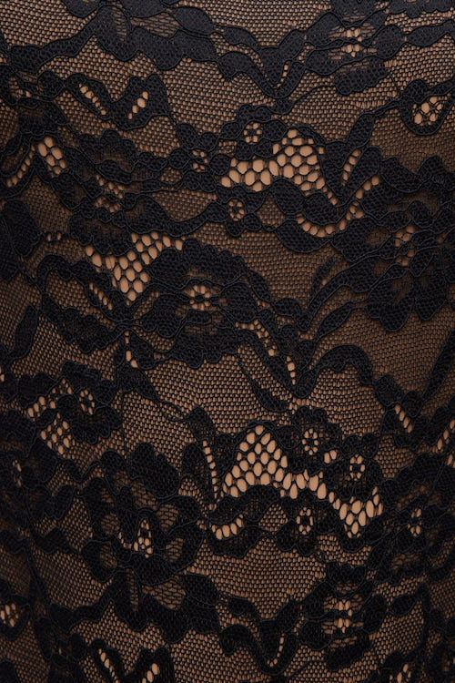 Mock Neck Lace Bodysuit